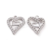 Brass Micro Pave Clear Cubic Zirconia Charms KK-E068-VF187-1