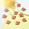 10Pcs 5 Style Cute Printed Alloy Pendants ENAM-YW0003-46B-5
