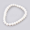 Grade A Pearl Stretch Bracelets X-BJEW-JB03911-1