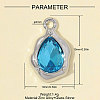 Zinc Alloy with Glass Charms GL-OY001-05P-02-2