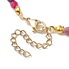 Faceted Round Natural Agate(Dyed & Heated) Beaded Necklaces for Women NJEW-JN04659-04-5