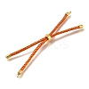 Braided Cotton Cord Slider Bracelet Making MAK-R001-01G-28-2