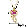 Brass Micro Inlaid Cubic Zirconia Heart with Hand Pendant Elegant Fashion Necklaces for Women DA5797-1-1
