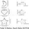 120Pcs 3 Styles 304 Stainless Steel Pendant Cabochon Settings STAS-UN0020-85P-4