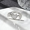 Heart with Wing Enamel Finger Rings RJEW-G337-05P-5
