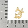 Brass Crystal Rhinestone Letter Links Connector Charms KK-S395-06G-G-3