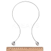 304 Stainless Steel Open Teardrop Choker Necklaces for Women NJEW-C068-01P-5