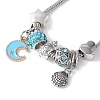 Ocean Theme European Beads Charm Bracelet Set for Women BJEW-JB11587-03-3