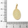 Brass Pave Natural White Shell Pendants KK-S522-07C-G-3