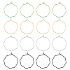 50Pcs 5 Colors Ion Plating(IP) 316 Stainless Steel Hoop Earrings Findings STAS-DC0003-93-1