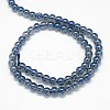 Electroplate Crystal Glass Round Beads Strands EGLA-F037-6mm-A03-3