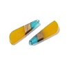 Transparent Resin & Walnut Wood Big Pendants RESI-M027-07F-2