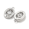 Brass Micro Pave Cubic Zirconia Charms KK-E090-07P-2