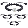 DIY Synthetic Black Stone & Glass Bracelets Making Kits BJEW-UN00024-1
