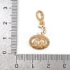 Brass Micro Pave Clear Cubic Zirconia European DanglePendants KK-K407-06P-3