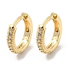 Brass Micro Pave Clear Cubic Zirconia Hoop Earrings for Women EJEW-E295-26KCG-1
