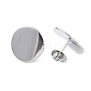 Non-Tarnish 304 Stainless Steel Flat Round Stud Earrings for Women EJEW-I285-12P-2