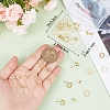 20Pcs Brass Ring Stud Earrings for Women with 20Pcs Friction Ear Nuts KK-BBC0007-81-3