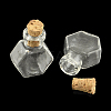 Hexagon Glass Bottle for Bead Containers X-AJEW-R045-03-1