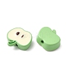Apple Spray Painted Alloy Beads FIND-C075-02A-2