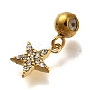 Ion Plating(IP) 304 Stainless Steel Rhinestone Pendants STAS-A104-12G-02-2