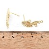 Brass Micro Pave Cubic Zirconia Stud Earring Findings LS-KK-K371-44G-4