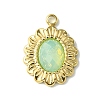 Ion Plating(IP) Real 14K Gold Plated 304 Stainless Steel with Glass Pendant FIND-Z028-30F-1