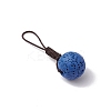 Round Natural Lava Rock Pendant Decorations PALLOY-JF03446-4