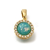 Brass Micro Pave Cubic Zirconia Pendants KK-K398-27G-02-1