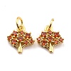 Brass Micro Pave Cubic Zirconia Charms KK-A156-11G-RS-3