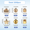1500Pcs 6 Styles CCB Plastic Beads CCB-SC0001-07-2
