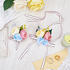 2Pcs 2 Style Silk Cloth & Plastic Imitation Flower Wrist Corsage & Corsage Boutonniere AJEW-CP0007-26B-3