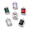 Rack Plating Alloy Rhinestone Charms PALLOY-F311-18P-1