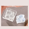Flower Silicone Clear Stamps with Acrylic Blocks DIY-G121-07F-1