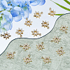 40Pcs UV Plating Alloy Rhinestone Pendants ALRI-DC0001-09-4