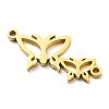 304 Stainless Steel Connector Charms STAS-D036-03B-G-1