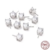 Anti-Tarnish Rhodium Plated 925 Sterling Silver Peg Bails STER-D035-47P-10-4