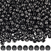 500Pcs Plating Acrylic Beads PACR-SP0001-09C-1