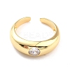 Clear Cubic Zirconia Solitaire Ring RJEW-C018-18G-1