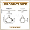 304 Stainless Steel Toggle Clasps STAS-LP0004-77P-2