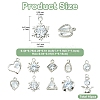 10Pcs 10 Styles Alloy Micro Pave Clear Cubic Zirconia Charms ZIRC-YW0001-13-2