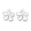 304 Stainless Steel Flower Pendants LS-STAS-T067-30P-1