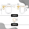 16Pcs 304 Stainless Steel Clip-on Earring Findings STAS-UN0051-64-3