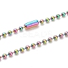 Ion Plating(IP) 304 Stainless Steel Ball Chain Necklaces LS-NJEW-L149-B02-M-1