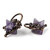 Natural Amethyst Merkaba Star Pendants G-C144-02R-01-2