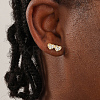 Fashionable and Versatile Heart Brass Stud Earrings IT0137-1
