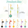28Pcs 6 Style Alloy Enamel Smiling Face Pendant Decorations HJEW-YW00173-3