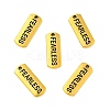 Tibetan Style Alloy Rectangle with Word Fearless Pendants LS-TIBEP-Q043-064AG-RS-4
