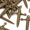 Tibetan Style Metal Dagger Pendants LS-MLF1306Y-2
