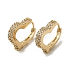 Brass Micro Pave Cubic Zirconia Hoop Earring EJEW-L271-21KCG-04-1